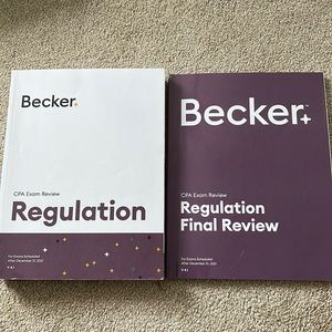 Becker CPA Exam REG review & final review books